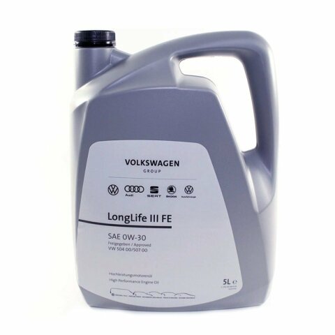 Original VAG Motoröl,  Longlife III FE, 0W-30, 5l Motoröl, VW 504 00, VW 507 00