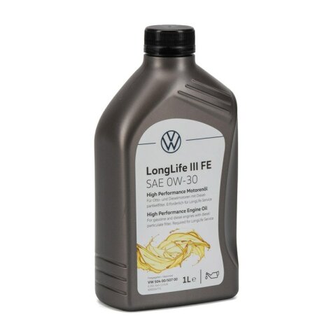 Original VW Motoröl, Longlife III FE, 0W-30, 1l Motoröl, VW 504 00, VW 507,00