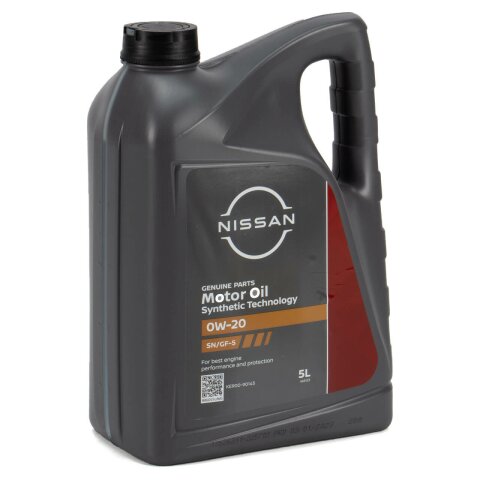 Original Nissan Motoröl, Synthetic Technology, SN/GF-5, 0W-20, 5l Motoröl